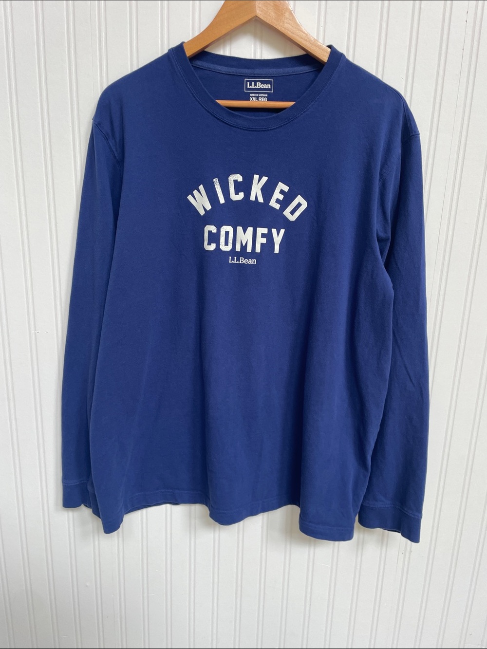 L.L. Bean Navy 'Wicked Comfy' Long-Sleeve Crewneck Shirt